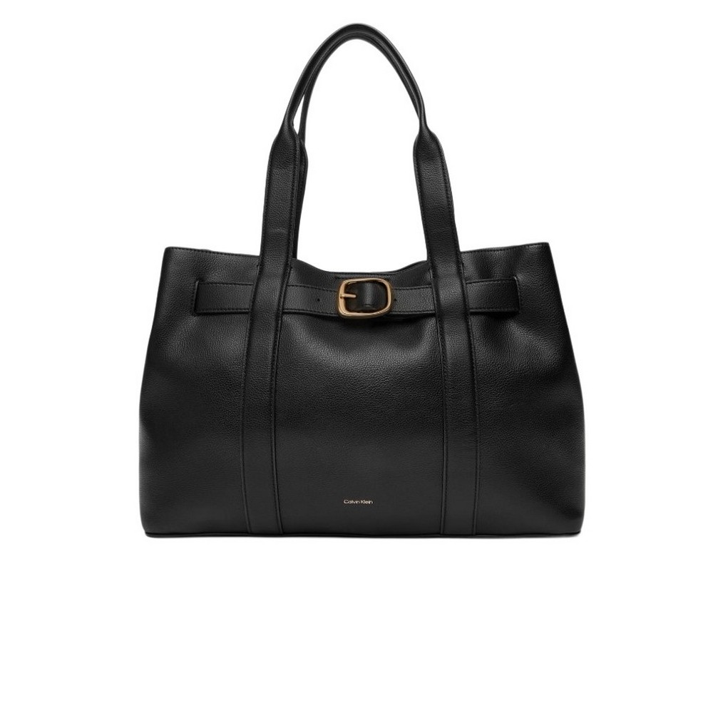 CALVIN KLEIN BUCKLE MEDIUM TOTE ΤΣΑΝΤΑ ΓΥΝΑΙΚΕΙΑ BLACK