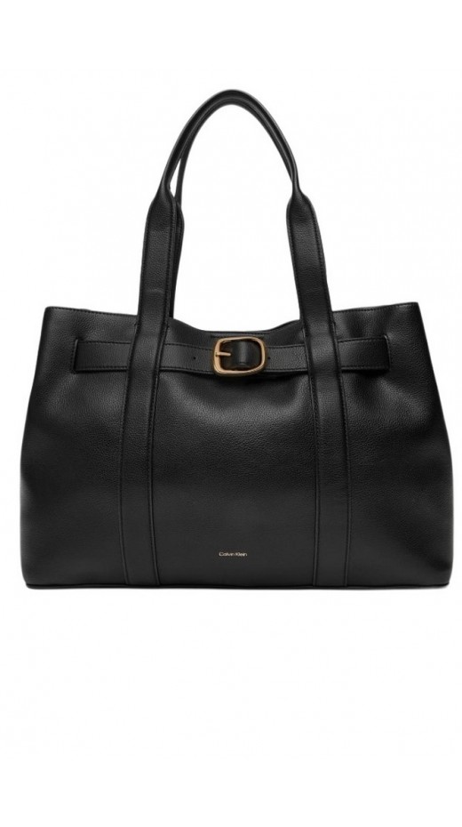 CALVIN KLEIN BUCKLE MEDIUM TOTE ΤΣΑΝΤΑ ΓΥΝΑΙΚΕΙΑ BLACK