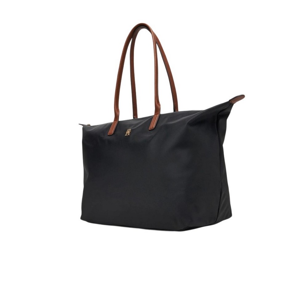 TOMMY HILFIGER POPETTE MAXI TOTE ΤΣΑΝΤΑ ΓΥΝΑΙΚΕΙΑ BLACK