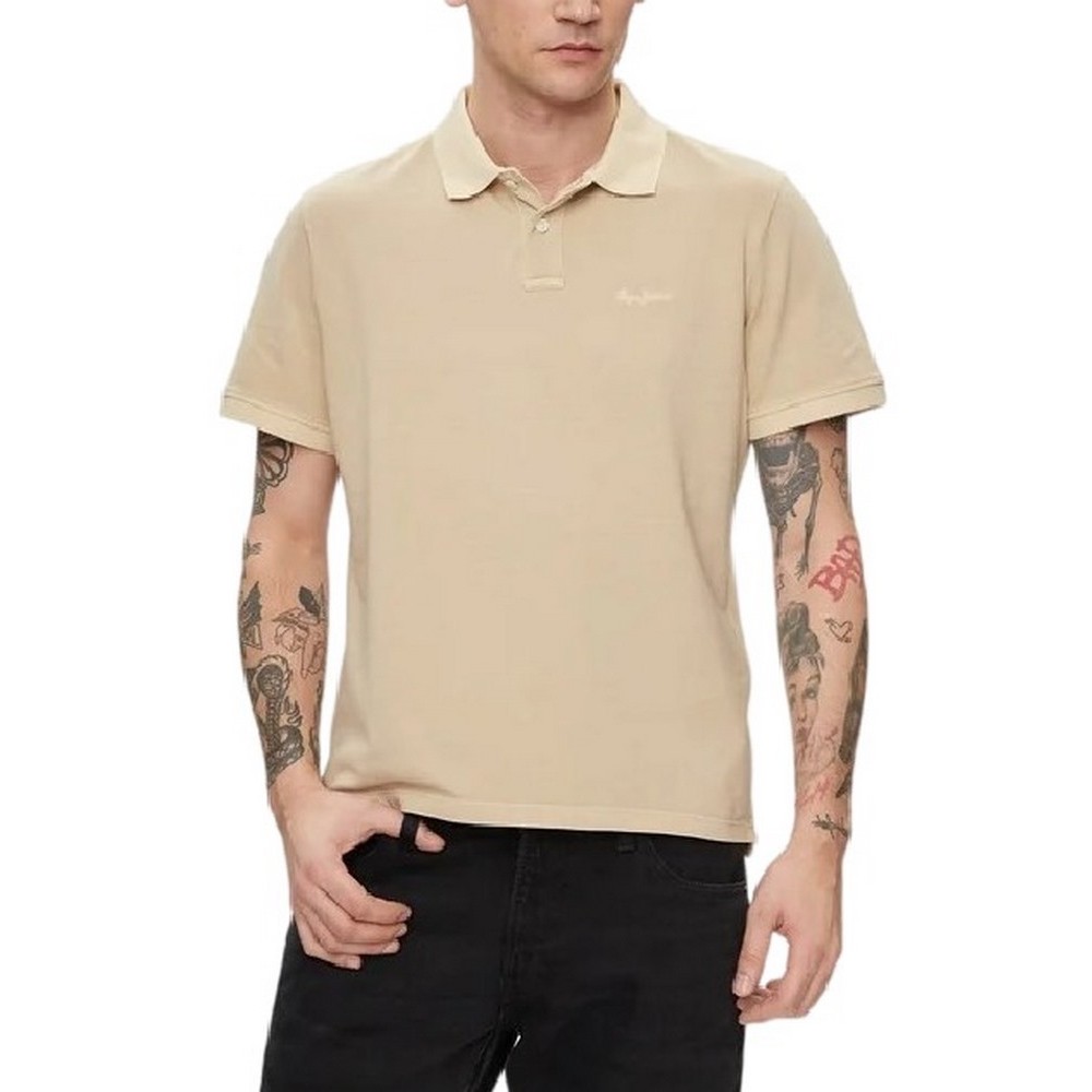 PEPE JEANS LONDON NEW OLIVER GD POLO ΜΠΛΟΥΖΑ ΑΝΔΡΙΚΗ BEIGE