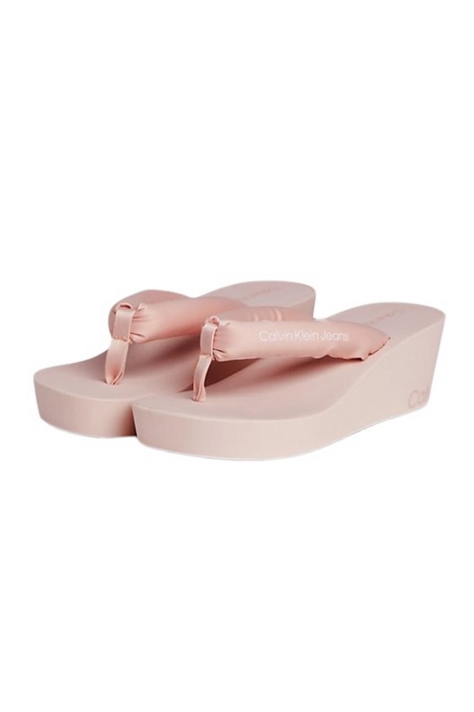 CALVIN KLEIN JEANS BEACH WEDGE SANDAL PADDED ΠΑΝΤΟΦΛΑ ΓΥΝΑΙΚΕΙΑ PEACH