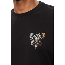 GUESS SMALL ABSTRACT FLOWER T-SHIRT ΜΠΛΟΥΖΑ ΑΝΔΡΙΚΗ BLACK