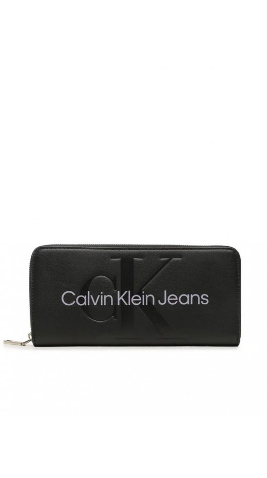 CALVIN KLEIN JEANS SCULPTED MONO Z/A MONO WALLET ΠΟΡΤΟΦΟΛΙ ΓΥΝΑΙΚΕΙΟ BLACK/LILA