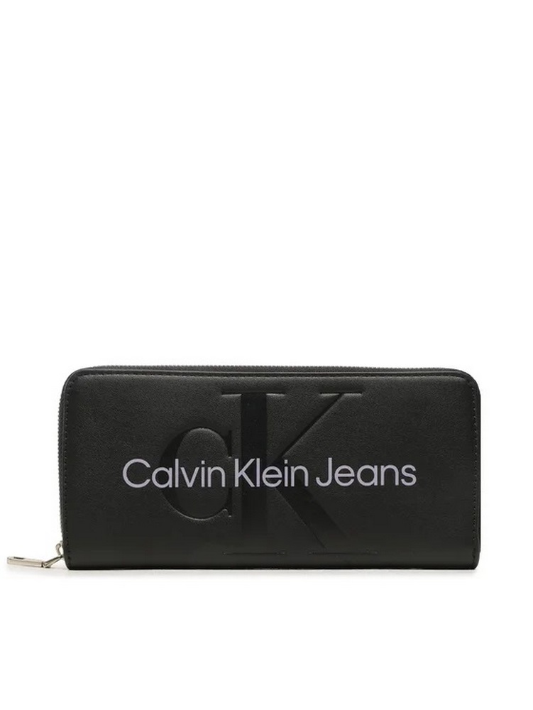 CALVIN KLEIN JEANS SCULPTED MONO Z/A MONO WALLET ΠΟΡΤΟΦΟΛΙ ΓΥΝΑΙΚΕΙΟ BLACK/LILA
