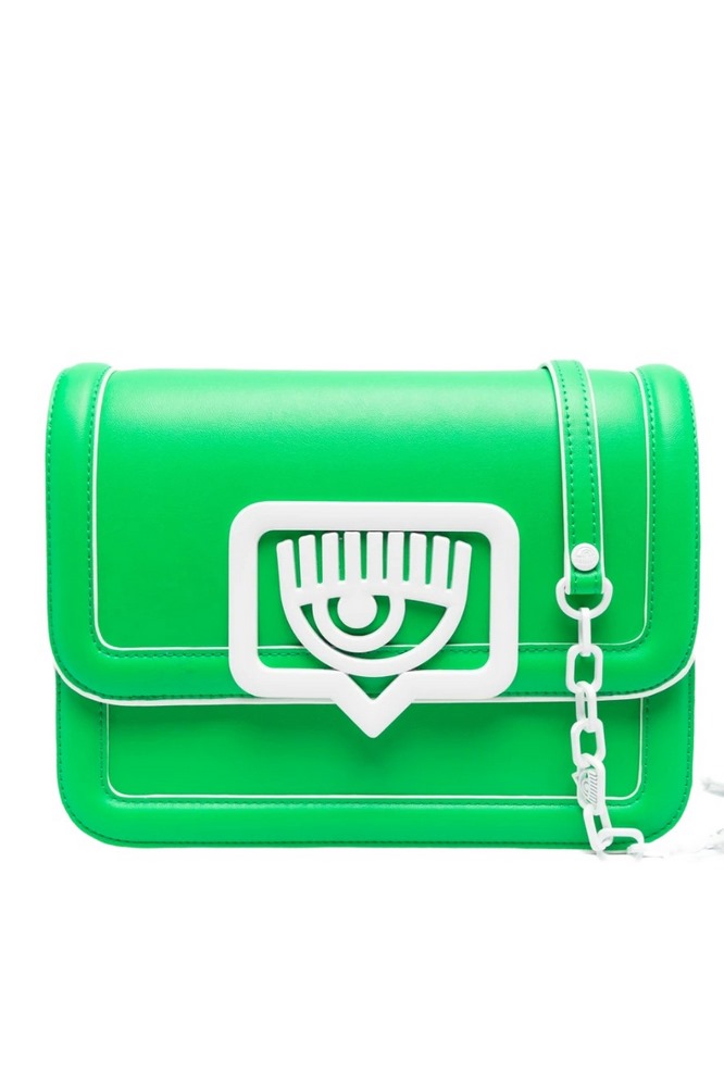 CHIARA FERRAGNI RANGE B- EYELIKE BUCKLE CALF CONTRAST BUCKLE ΤΣΑΝΤΑ ΓΥΝΑΙΚΕΙΑ GREEN