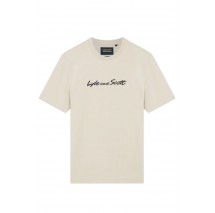 LYLE AND SCOTT VINTAGE SCRIPT EMBROIDERY T-SHIRT ΜΠΛΟΥΖΑ ΑΝΔΡΙΚΟ BEIGE