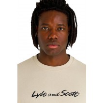 LYLE AND SCOTT VINTAGE SCRIPT EMBROIDERY T-SHIRT ΜΠΛΟΥΖΑ ΑΝΔΡΙΚΟ BEIGE