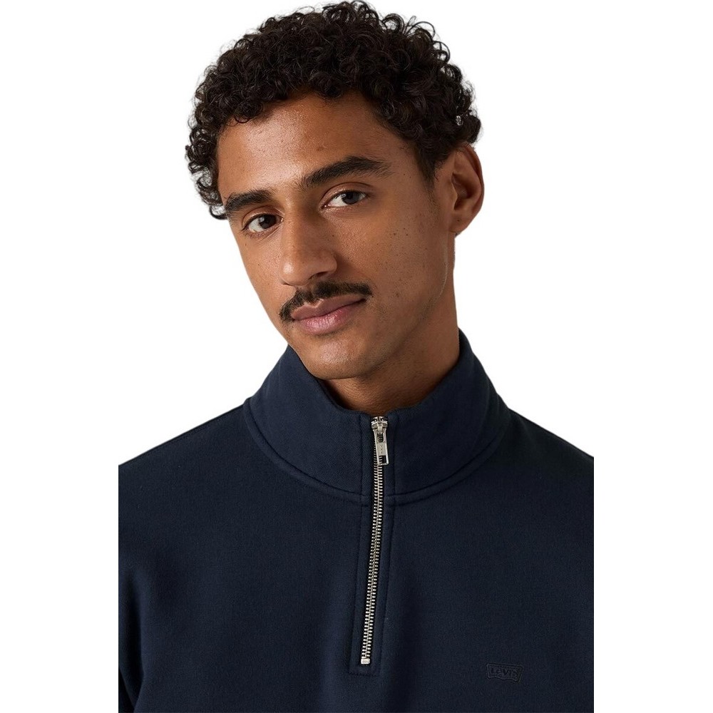 LEVIS ORIGINAL HM 1/4 ZIP ΜΠΛΟΥΖΑ ΦΟΥΤΕΡ ΑΝΔΡΙΚΗ BLUE