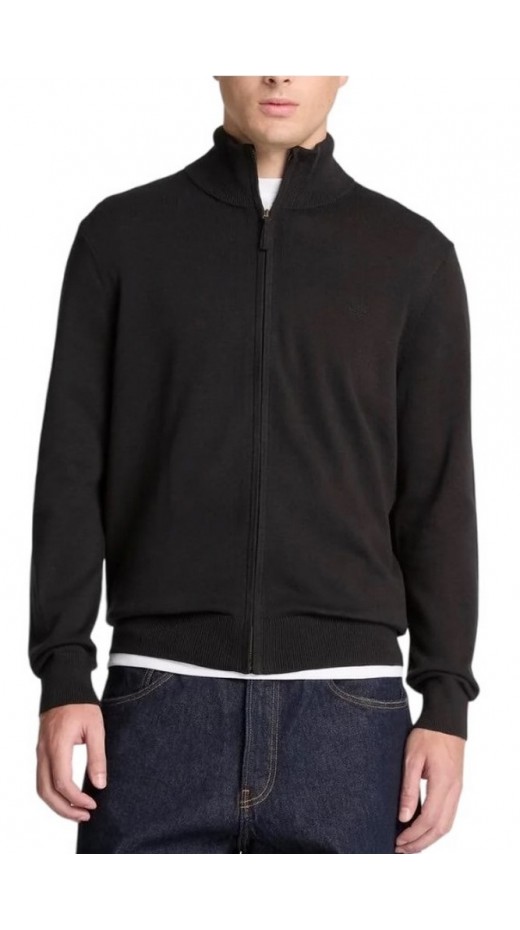 TIMBERLAND COTTON FYLL ZIP SWEATER ΖΑΚΕΤΑ ΠΛΕΚΤΗ ΑΝΔΡΙΚΗ BLACK