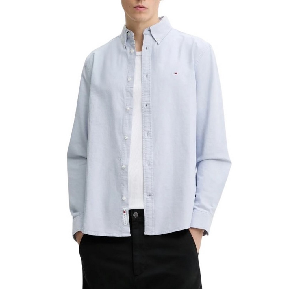 TOMMY JEANS REG OXFORD SHIRT EXT ΠΟΥΚΑΜΙΣΟ ΑΝΔΡΙΚΟ CIEL
