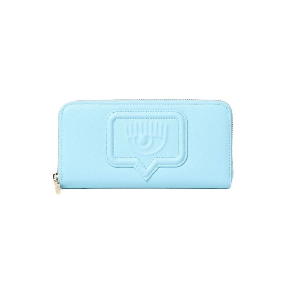 CHIARA FERRAGNI  RANGE A-EYELIKE BAGS SMOOTH CALF ΑΞΕΣΟΥΑΡ ΠΟΡΤΟΦΟΛΙ ΓΥΝΑΙΚΕΙΟ SKY