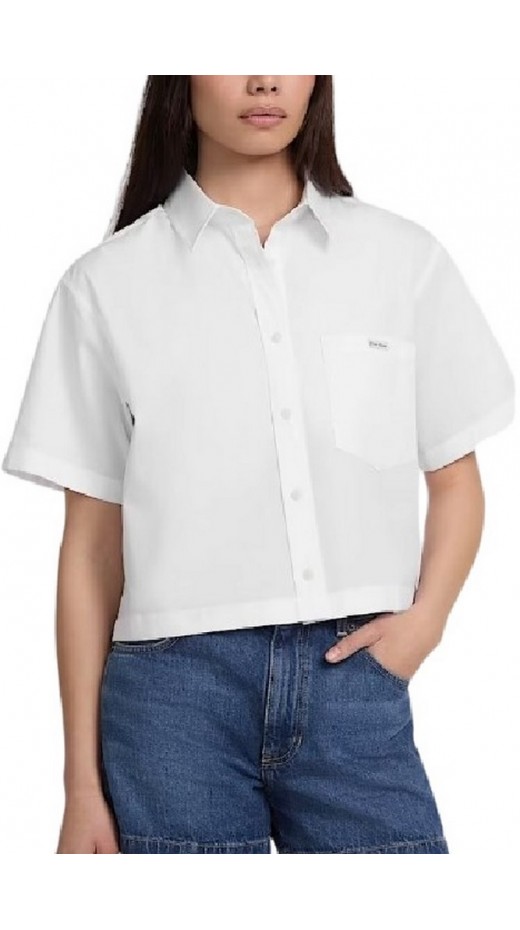GUESS JEANS CAMP COLLAR BO ΠΟΥΚΑΜΙΣΟ ΓΥΝΑΙΚΕΙΟ WHITE