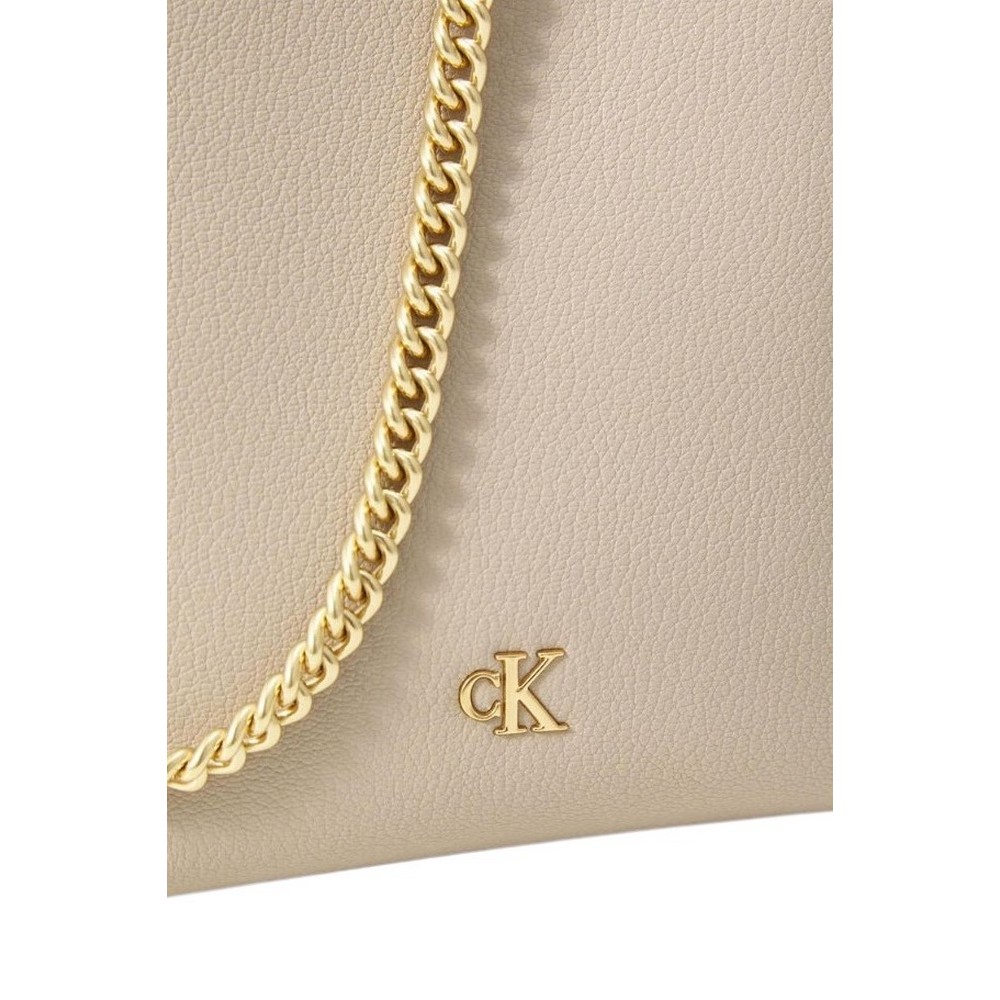 CALVIN KLEIN MNML MNGRM CHN BCKT ΤΣΑΝΤΑ ΓΥΝΑΙΚΕΙΑ TAUPE