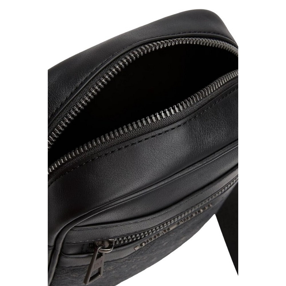 TOMMY HILFIGER MONOGRAM MINI REPORTER ΤΣΑΝΤΑ ΑΝΔΡΙΚΗ BLACK