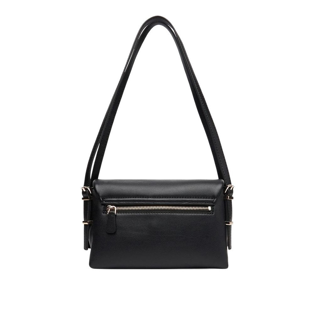 GUESS LEFIA FLAP SHOULDER BAG ΤΣΑΝΤΑ ΓΥΝΑΙΚΕΙΑ BLACK