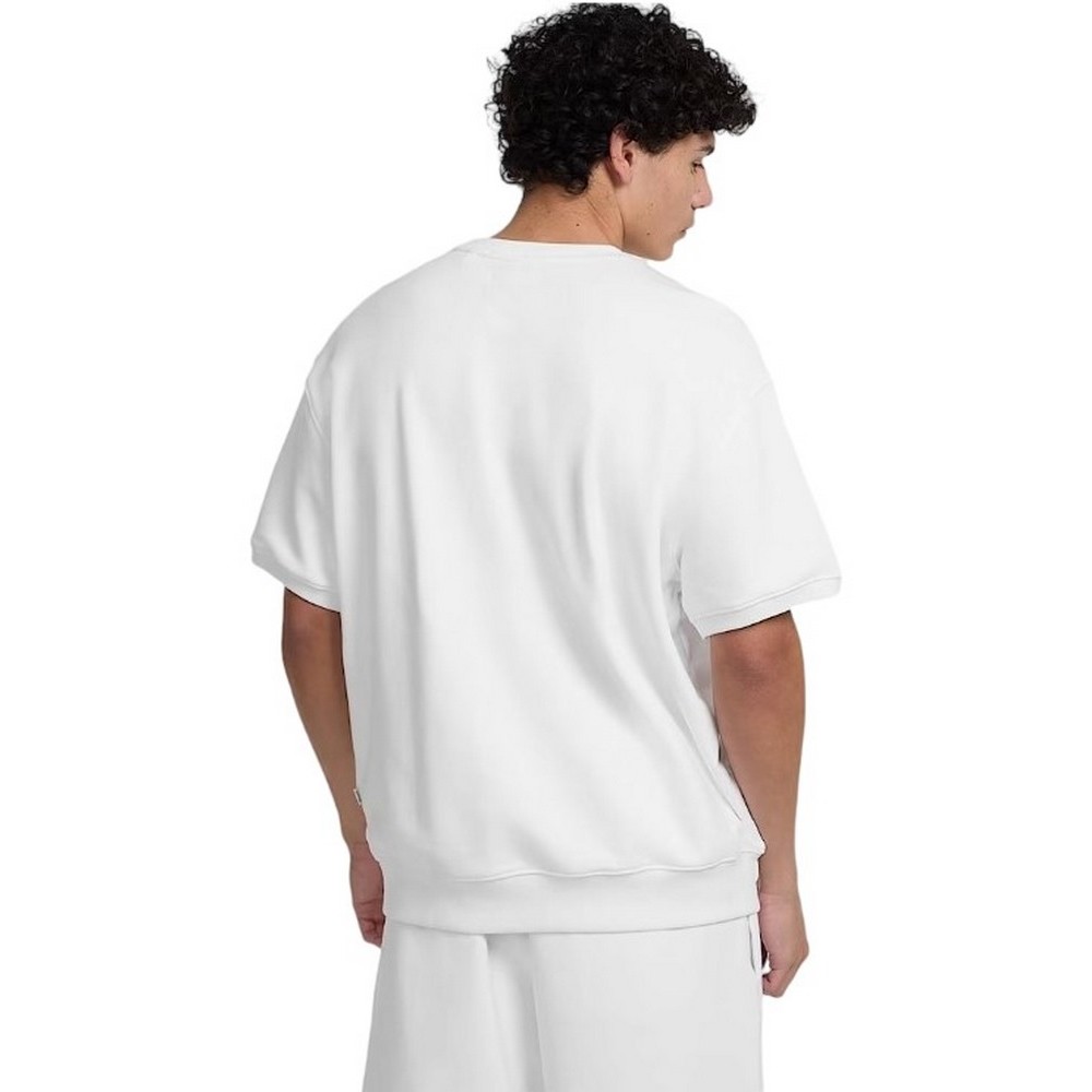 GUESS JEANS CN OS SS LOGO EMB ΦΟΥΤΕΡ ΜΠΛΟΥΖΑ ΑΝΔΡΙΚΗ WHITE