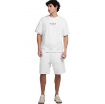GUESS JEANS CN OS SS LOGO EMB ΦΟΥΤΕΡ ΜΠΛΟΥΖΑ ΑΝΔΡΙΚΗ WHITE