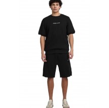 GUESS JEANS CN OS SS LOGO EMB ΦΟΥΤΕΡ ΜΠΛΟΥΖΑ ΑΝΔΡΙΚΗ BLACK