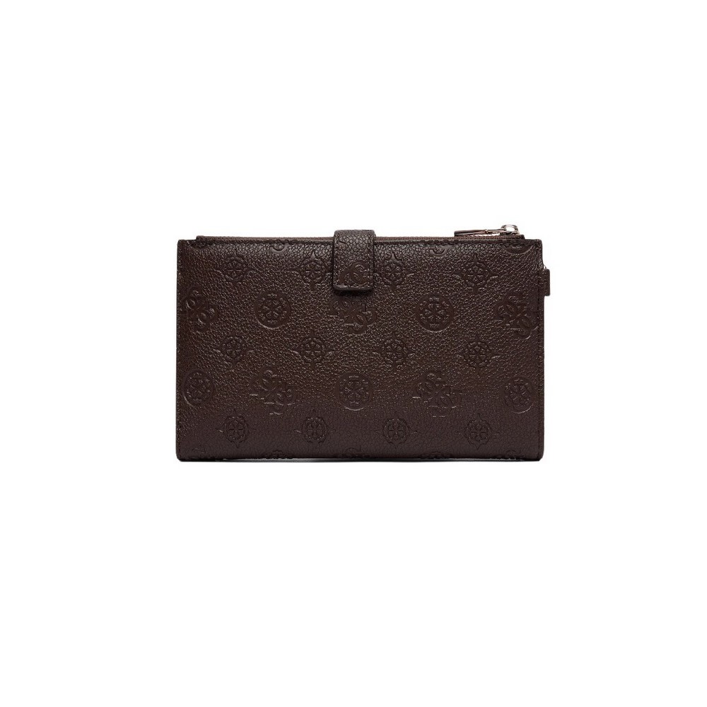 GUESS BLAKE SLG DOUBLE ZIP ORGANIZER ΠΟΡΤΟΦΟΛΙ ΓΥΝΑΙΚΕΙΟ BROWN