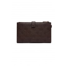 GUESS BLAKE SLG DOUBLE ZIP ORGANIZER ΠΟΡΤΟΦΟΛΙ ΓΥΝΑΙΚΕΙΟ BROWN