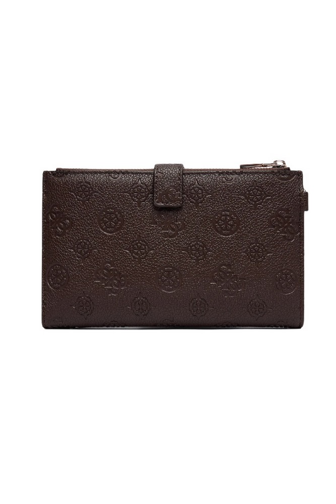 GUESS BLAKE SLG DOUBLE ZIP ORGANIZER ΠΟΡΤΟΦΟΛΙ ΓΥΝΑΙΚΕΙΟ BROWN