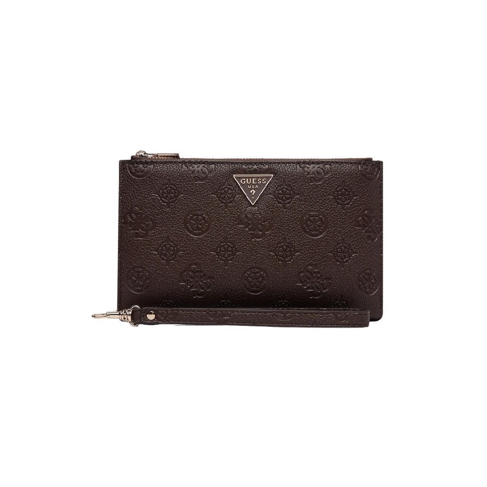 GUESS BLAKE SLG DOUBLE ZIP ORGANIZER ΠΟΡΤΟΦΟΛΙ ΓΥΝΑΙΚΕΙΟ BROWN