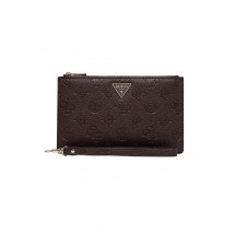 GUESS BLAKE SLG DOUBLE ZIP ORGANIZER ΠΟΡΤΟΦΟΛΙ ΓΥΝΑΙΚΕΙΟ BROWN