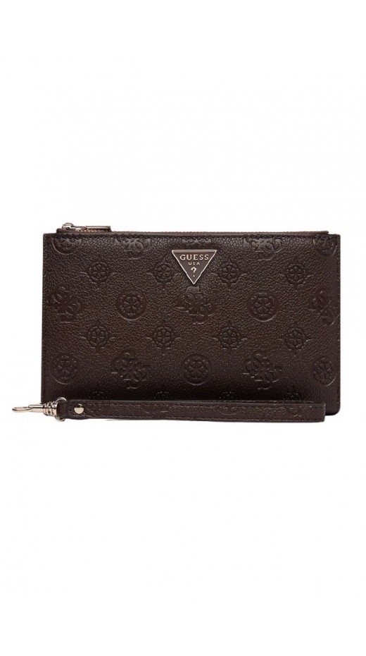 GUESS BLAKE SLG DOUBLE ZIP ORGANIZER ΠΟΡΤΟΦΟΛΙ ΓΥΝΑΙΚΕΙΟ BROWN