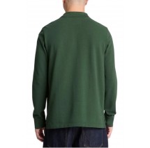 TIMBERLAND PIQUE POLO ΜΠΛΟΥΖΑ ΜΑΚΡΥΜΑΝΙΚΗ ΑΝΔΡΙΚΗ DARK GREEN