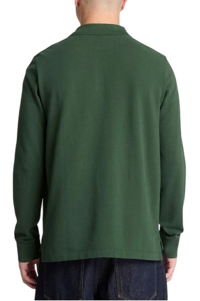 TIMBERLAND PIQUE POLO ΜΠΛΟΥΖΑ ΜΑΚΡΥΜΑΝΙΚΗ ΑΝΔΡΙΚΗ DARK GREEN