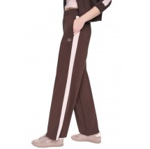 DKNY HIGH RISE SIDE STRIPE WIDE LEG PANT ΦΟΡΜΑ ΠΑΝΤΕΛΟΝΙΓΥΝΑΙΚΕΙΟ COFFEE