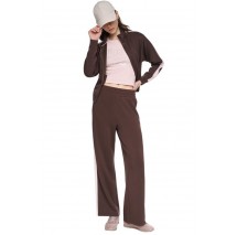 DKNY HIGH RISE SIDE STRIPE WIDE LEG PANT ΦΟΡΜΑ ΠΑΝΤΕΛΟΝΙΓΥΝΑΙΚΕΙΟ COFFEE