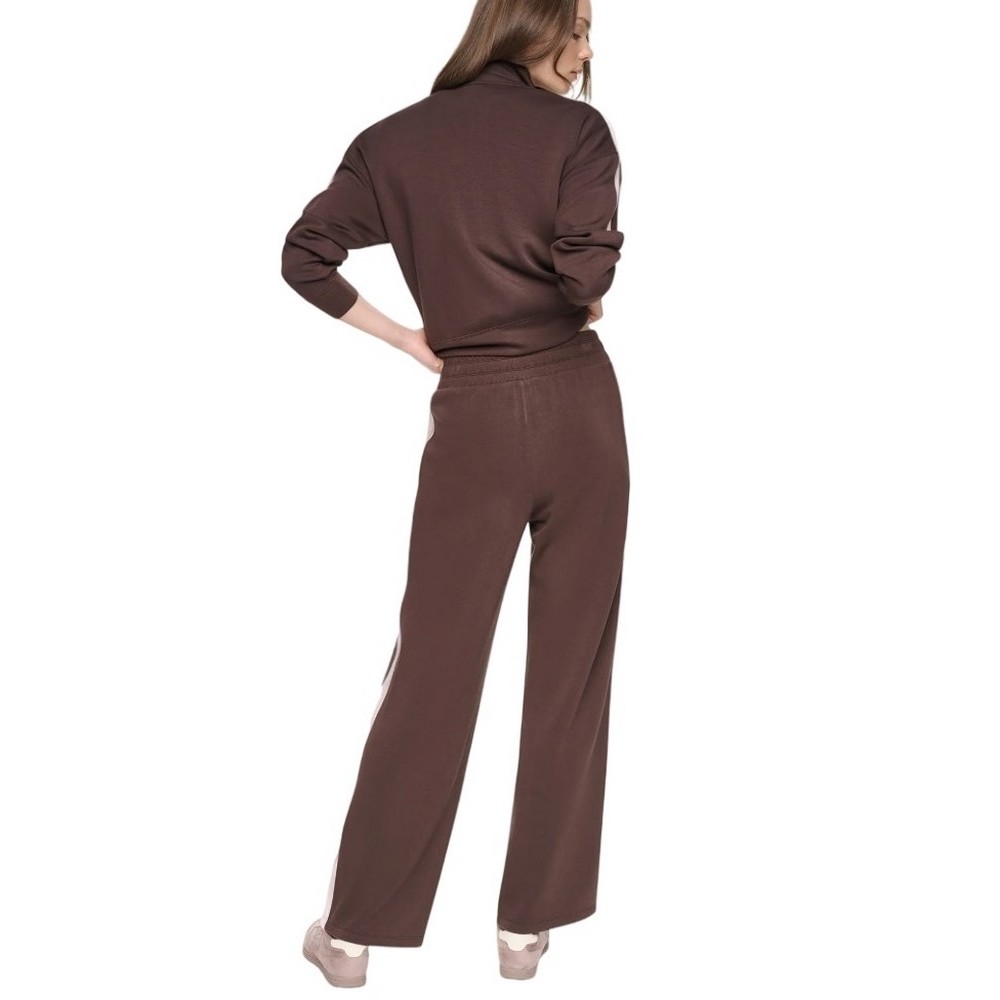 DKNY HIGH RISE SIDE STRIPE WIDE LEG PANT ΦΟΡΜΑ ΠΑΝΤΕΛΟΝΙΓΥΝΑΙΚΕΙΟ COFFEE