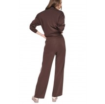 DKNY HIGH RISE SIDE STRIPE WIDE LEG PANT ΦΟΡΜΑ ΠΑΝΤΕΛΟΝΙΓΥΝΑΙΚΕΙΟ COFFEE