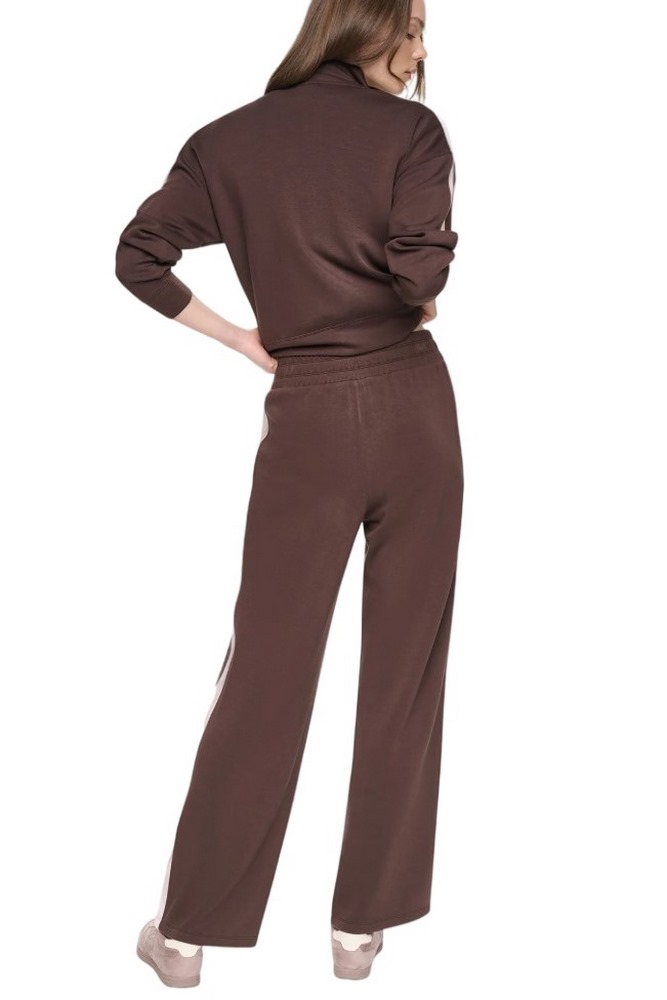 DKNY HIGH RISE SIDE STRIPE WIDE LEG PANT ΦΟΡΜΑ ΠΑΝΤΕΛΟΝΙΓΥΝΑΙΚΕΙΟ COFFEE