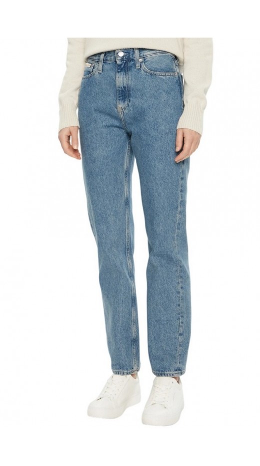 CALVIN KLEIN JEANS HIGH RISE STRAIGHT ΠΑΝΤΕΛΟΝΙ ΓΥΝΑΙΚΕΙΟ BLUΕ DENIM