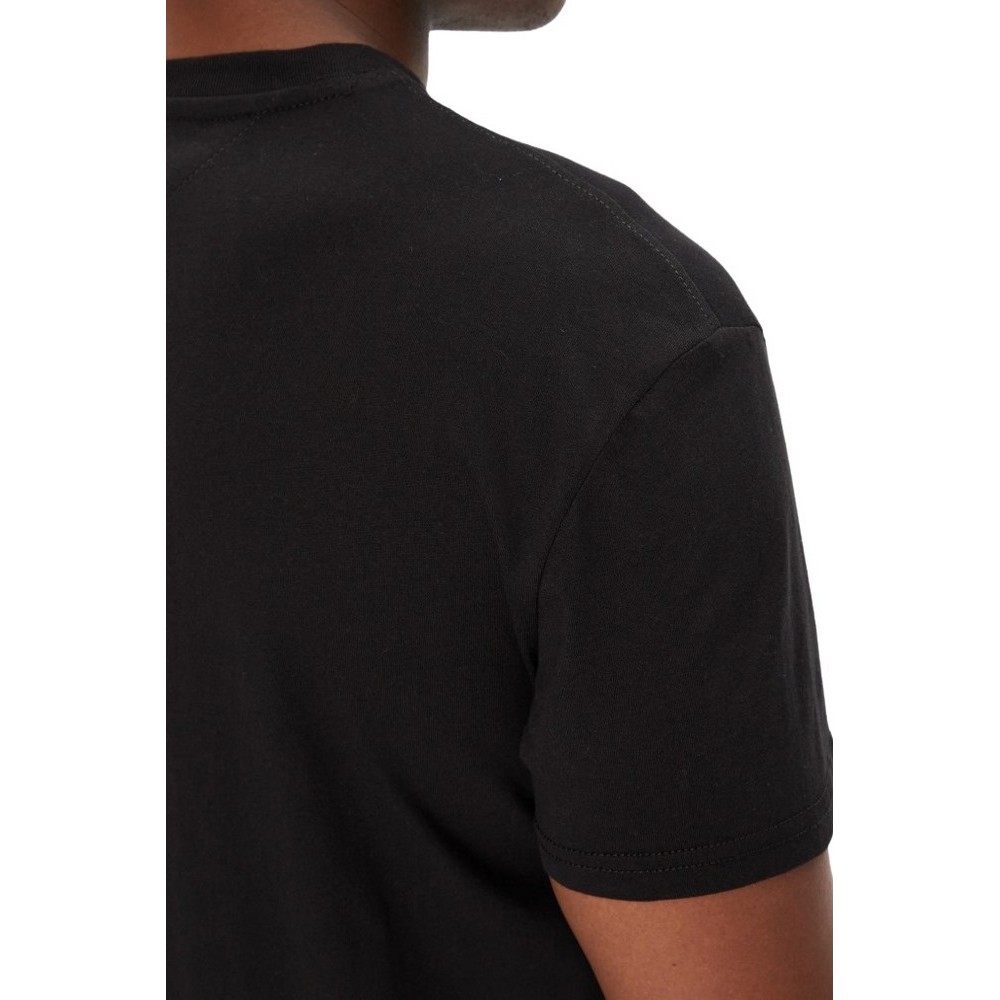 TOMMY JEANS REG FLAG LINEAR TEE T-SHIRT ΜΠΛΟΥΖΑ ΑΝΔΡΙΚΗ BLACK
