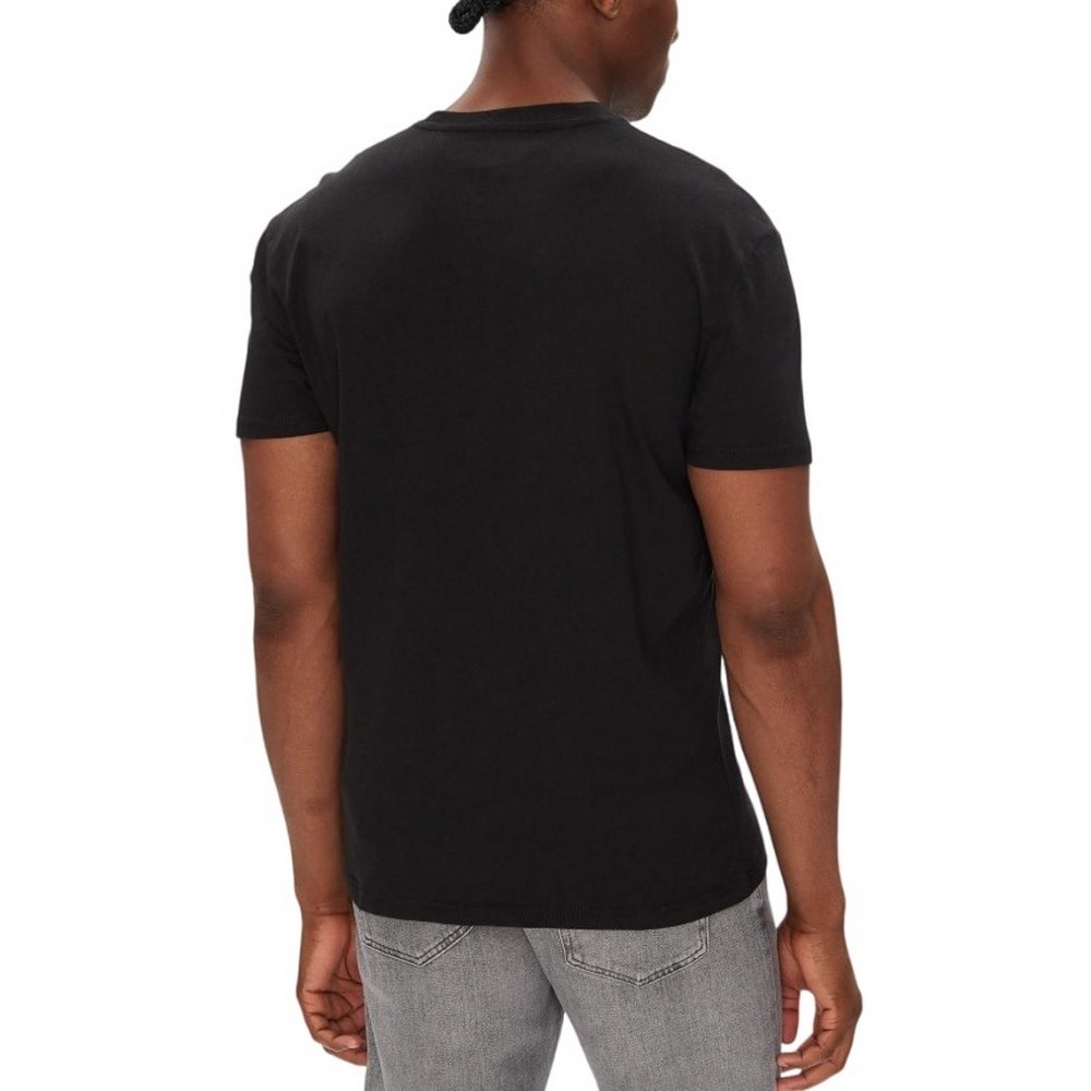 TOMMY JEANS REG FLAG LINEAR TEE T-SHIRT ΜΠΛΟΥΖΑ ΑΝΔΡΙΚΗ BLACK