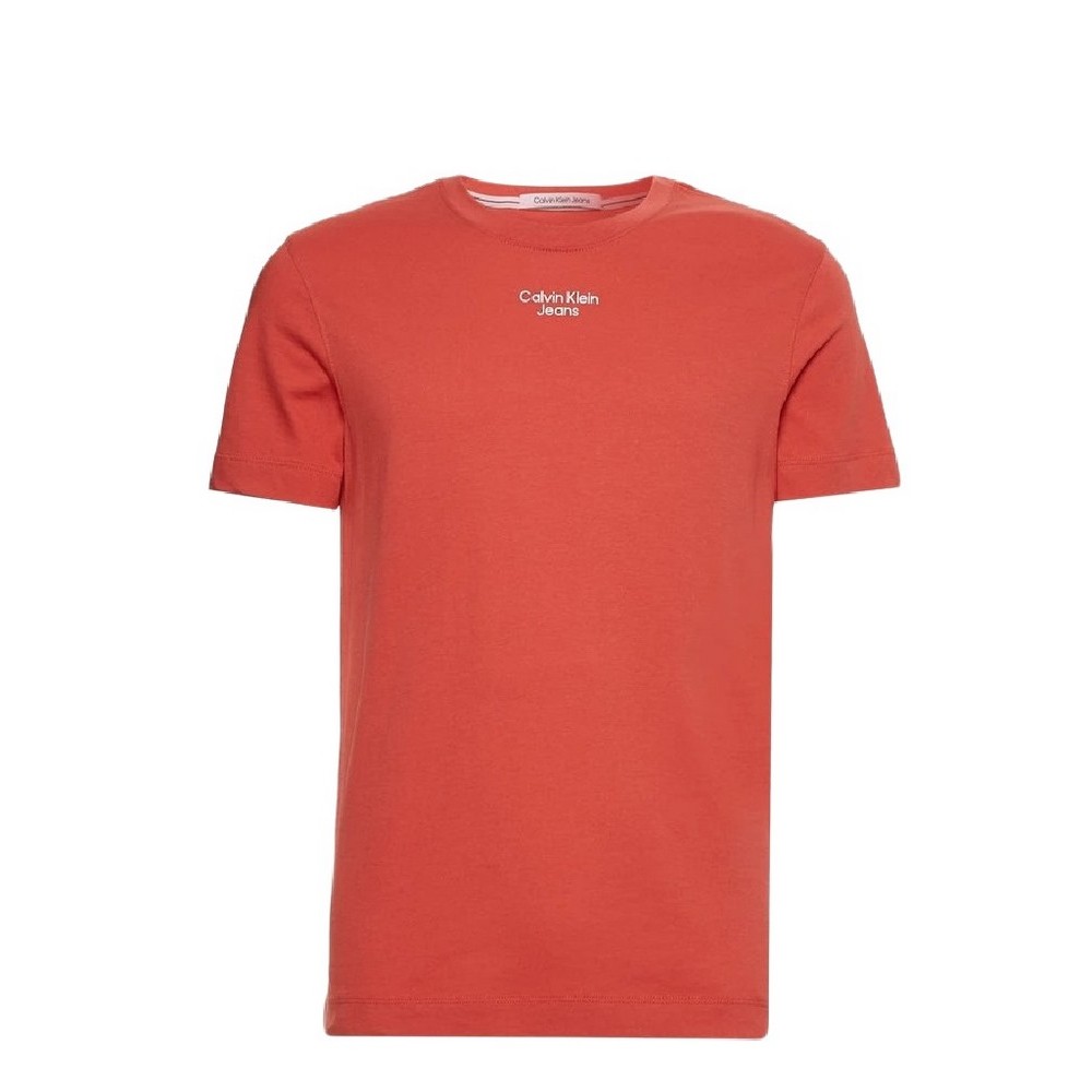 CALVIN KLEIN JEANS STACKRED LOGO TEE T-SHIRT ΑΝΔΡΙΚΟ RED