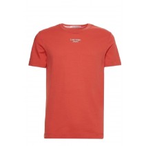 CALVIN KLEIN JEANS STACKRED LOGO TEE T-SHIRT ΑΝΔΡΙΚΟ RED