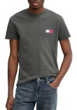 TOMMY JEANS REG HERITAGE FLAG TEE EXT T-SHIRT ΜΠΛΟΥΖΑ ΑΝΔΡΙΚΗ BLACK