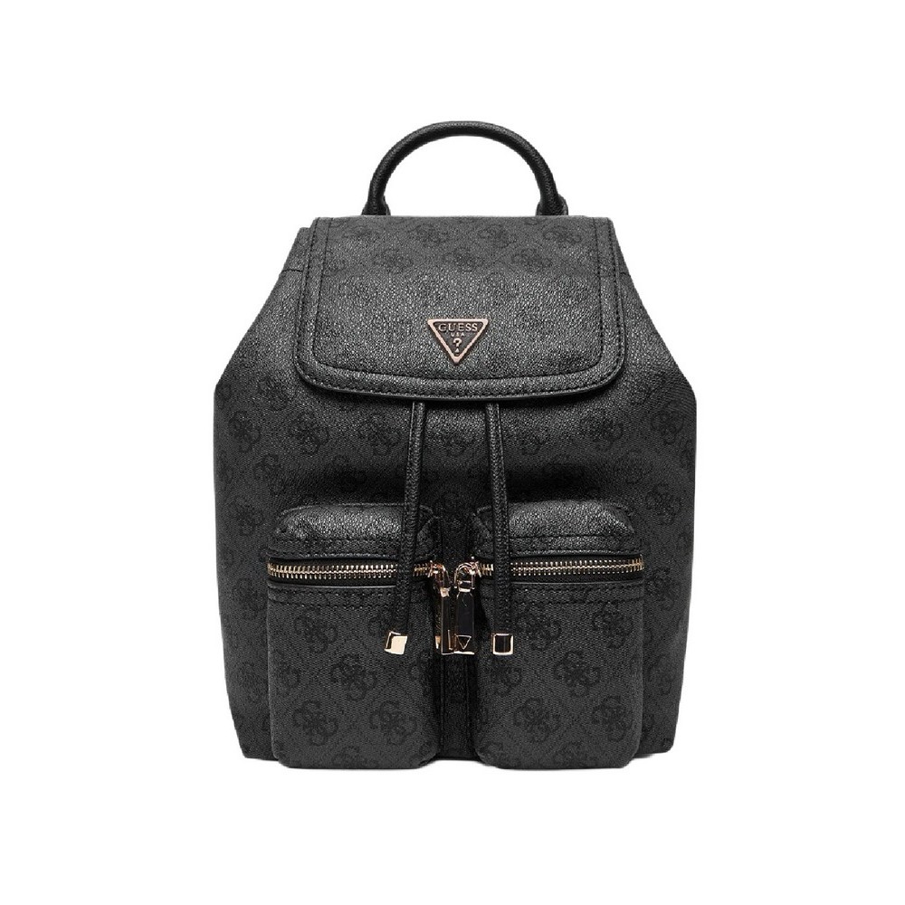 GUESS MANHATTAN II FLAP BACKPACK ΤΣΑΝΤΑ ΓΥΝΑΙΚΕΙΑ DARK GREY