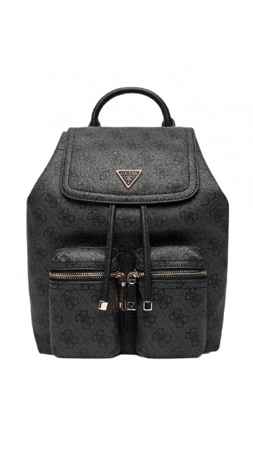 GUESS MANHATTAN II FLAP BACKPACK ΤΣΑΝΤΑ ΓΥΝΑΙΚΕΙΑ DARK GREY