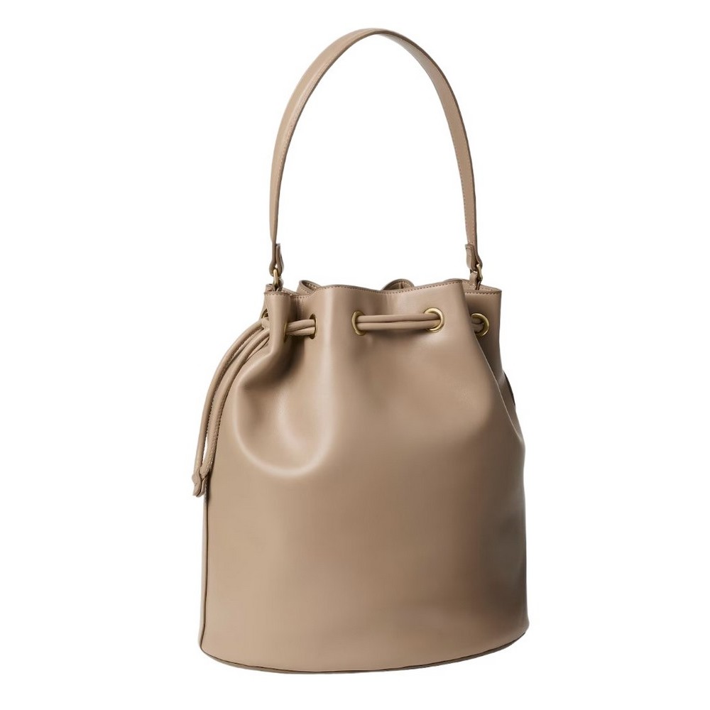 CALVIN KLEIN RAISED CK LARGE BUCKET BAG ΤΣΑΝΤΑ ΓΥΝΑΙΚΕΙΑ TAUPE
