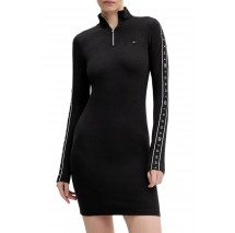 TOMMY JEANS 1/4ZIP TAPE DRESS ΦΟΡΕΜΑ ΓΥΝΑΙΚΕΙΟ BLACK