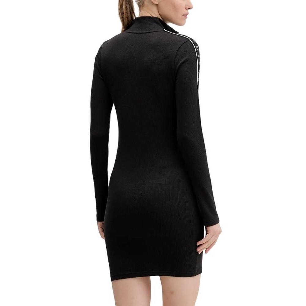 TOMMY JEANS 1/4ZIP TAPE DRESS ΦΟΡΕΜΑ ΓΥΝΑΙΚΕΙΟ BLACK