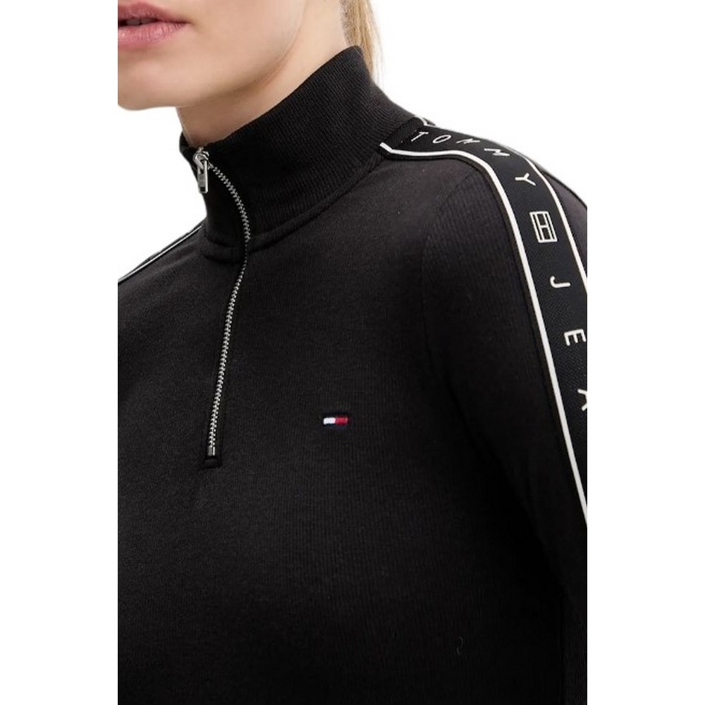 TOMMY JEANS 1/4ZIP TAPE DRESS ΦΟΡΕΜΑ ΓΥΝΑΙΚΕΙΟ BLACK