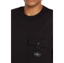 CALVIN KLEIN JEANS TEXTURE POCKET T-SHIRT ΜΠΛΟΥΖΑ ΑΝΔΡΙΚΗ BLACK