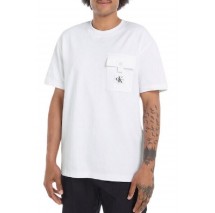 CALVIN KLEIN JEANS TEXTURE POCKET T-SHIRT ΜΠΛΟΥΖΑ ΑΝΔΡΙΚΗ BRIGHT WHITE