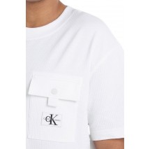 CALVIN KLEIN JEANS TEXTURE POCKET T-SHIRT ΜΠΛΟΥΖΑ ΑΝΔΡΙΚΗ BRIGHT WHITE